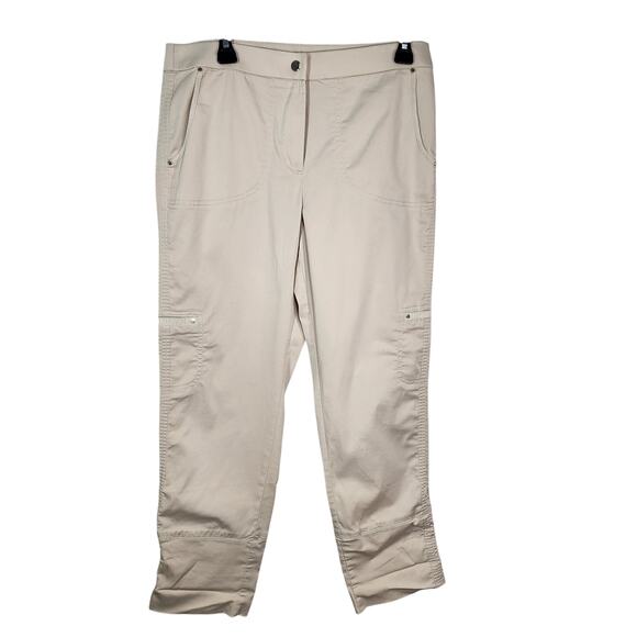 Chico's Crop Pants Women's Size .5 US Small 6 Ultimate Fit Luxe Twill Utility - Picture 2 of 11